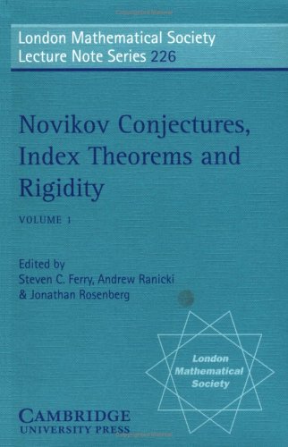 Обложка книги Novikov Conjectures, Index Theorems, and Rigidity: Oberwolfach 1993 
