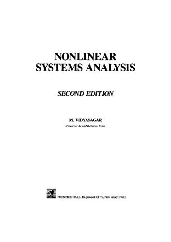 Обложка книги Nonlinear systems analysis