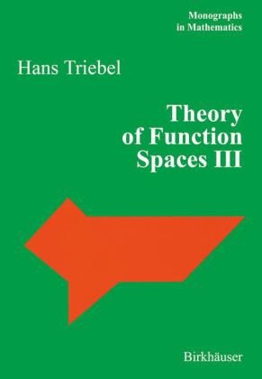Обложка книги Theory of Function Spaces III 