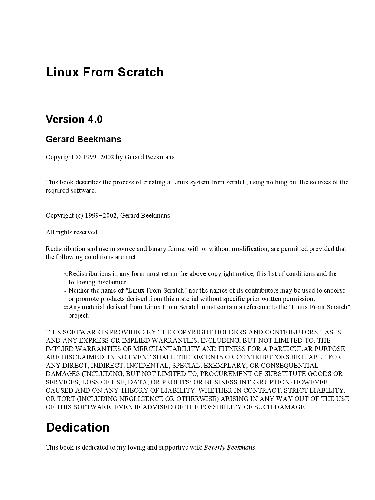 Обложка книги Linux From Scratch
