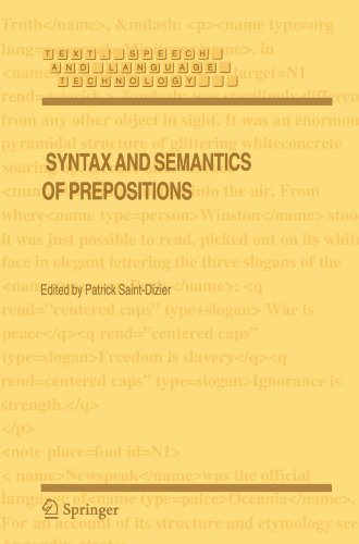 Обложка книги Syntax and Semantics of Prepositions (Text, Speech and Language Technology)
