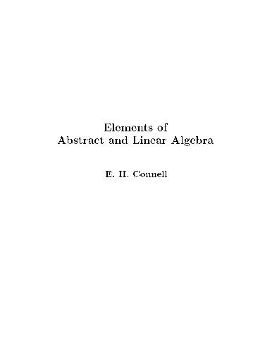 Обложка книги Elements of abstract and linear algebra (free web version)