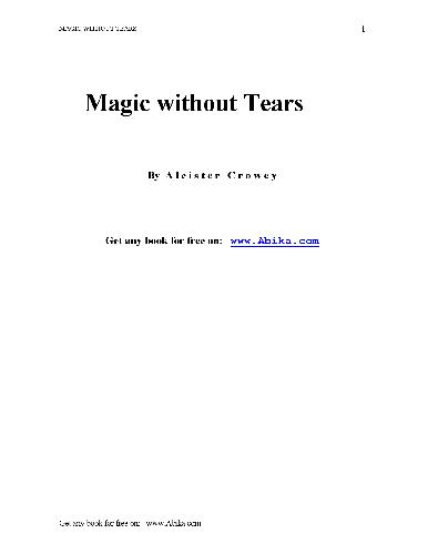 Обложка книги Magick Without Tears