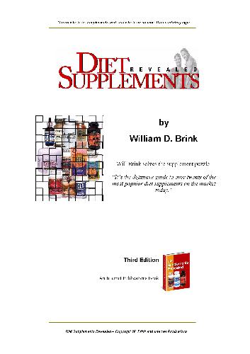 Обложка книги Diet Supplements Revealed