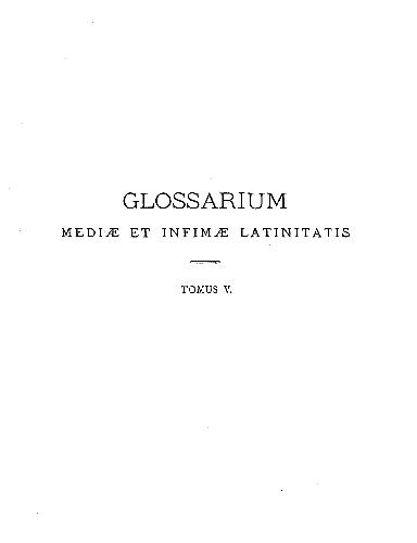 Обложка книги GLOSSARIUM mediae et infimae Latinitatis. LMN