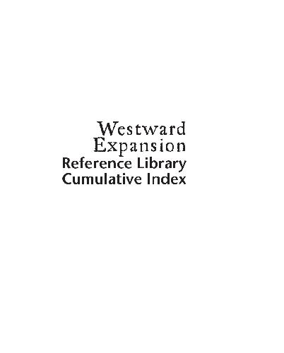 Обложка книги U.X.L - Westward Expansion Reference Library - Archives