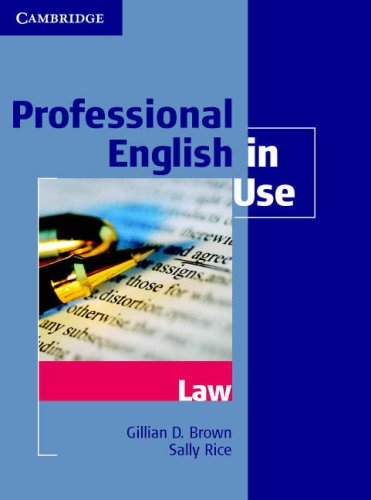 Обложка книги Professional English in Use - Law