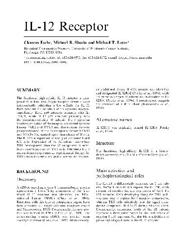 Обложка книги IL-12 Receptor