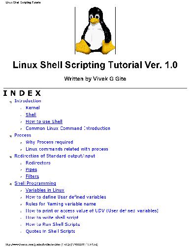 Обложка книги Linux Shell Scripting Tutorial