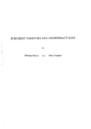 Обложка книги Schubert varieties and degeneracy loci