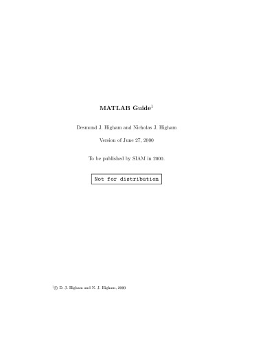 Обложка книги Matlab Guide