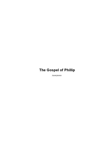 Обложка книги Lost Books - Gospel of Phillip
