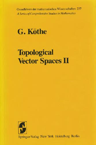 Обложка книги Topological vector spaces II