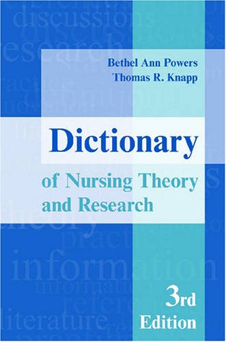 Обложка книги Dictionary of Nursing Theory and Research