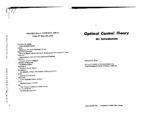 Обложка книги Optimal Control Theory