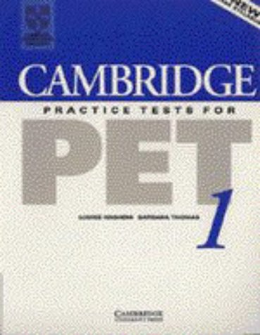 Обложка книги Cambridge Practice Tests for PET 1 Student's book