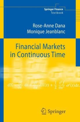 Обложка книги Financial Markets in Continuous Time