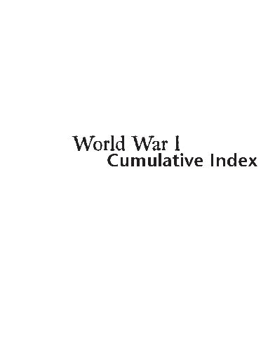 Обложка книги World War I Reference Library