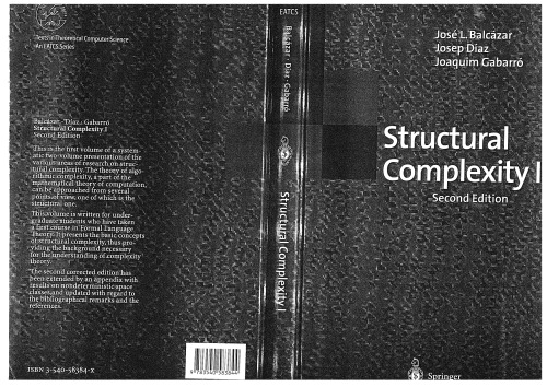 Обложка книги Structural Complexity I (Texts in Theoretical Computer Science. An EATCS Series)