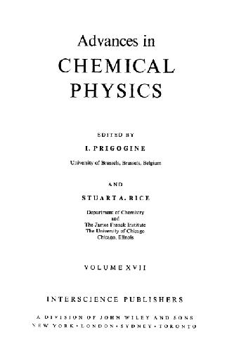 Обложка книги Advances in chemical physics