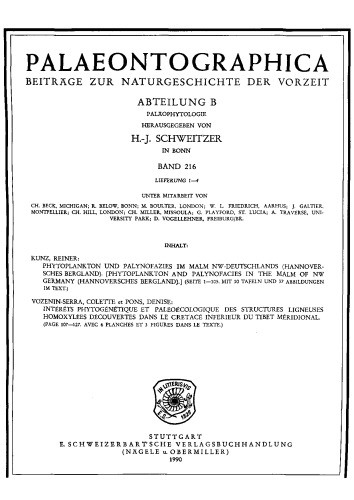 Обложка книги Phytoplankton und Palynofazies im Malm NW-Deutschlands (Hannoversches Bergland)