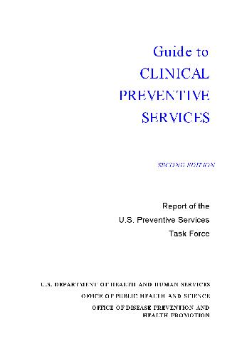 Обложка книги Guide to Clinical Preventive Services: Report of the United States Preventive Services Task Force