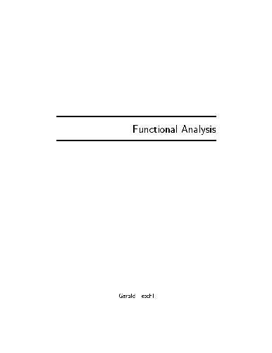 Обложка книги Functional analysis