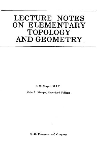 Обложка книги Lecture Notes on Elementary Topology and Geometry