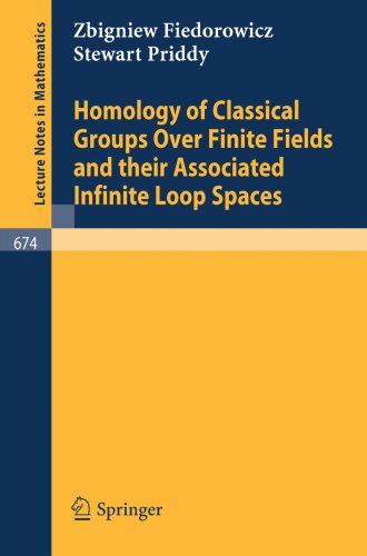 Обложка книги Homology of classical groups over finite fields, associated infinite loop spaces (LNM0674, Springer 1978)