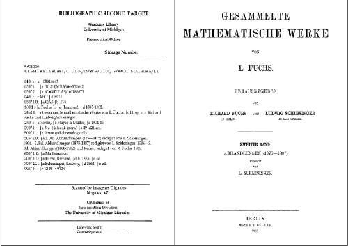 Обложка книги Gesammelte mathematische Werke