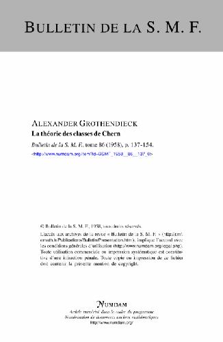 Обложка книги La theorie des classes de Chern