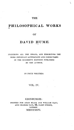 Обложка книги The Philosophical Works of David Hume