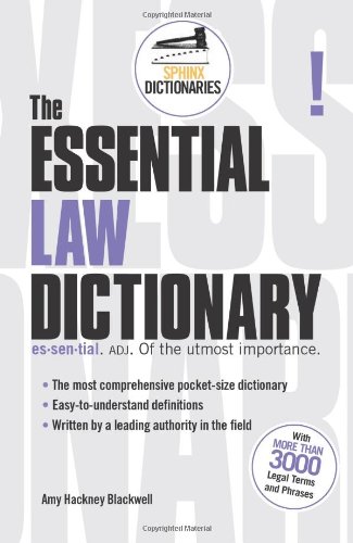 Обложка книги The Essential Law Dictionary (Sphinx Dictionaries)