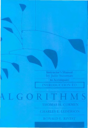 Обложка книги Instructor's manual to accompany Introduction to algorithms 