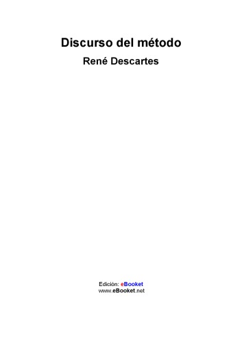 Обложка книги Discurso del Metodo