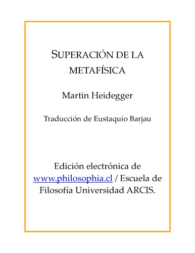 Обложка книги Superaciôn de la metafîsica 