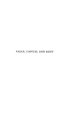 Обложка книги Value, Capital and Rent 