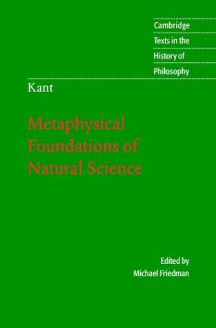 Обложка книги Kant: Metaphysical Foundations of Natural Science 