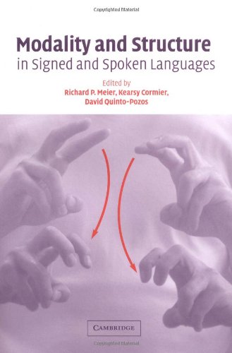 Обложка книги Modality and Structure in Signed and Spoken Languages 