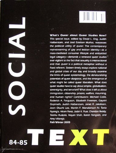 Обложка книги Social Text 84-85: What's Queer about Queer Studies Now?