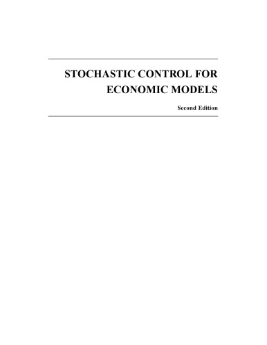 Обложка книги Stochastic Control for Econometric Models 