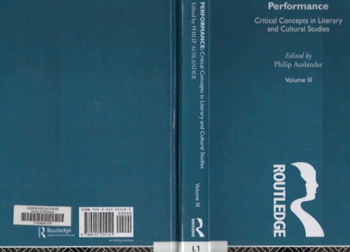 Обложка книги Performance: Crit Concepts