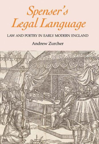 Обложка книги Spenser's Legal Language: Law and Poetry in Early Modern England (Studies in Renaissance Literature)