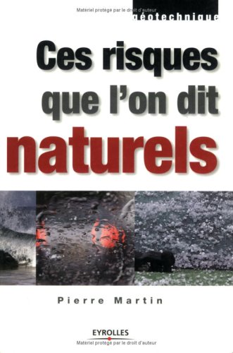Обложка книги Ces risques que l'on dit naturels