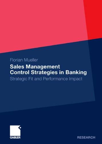 Обложка книги Sales Management Control Strategies in Banking - Strategic Fit and Performance Impact