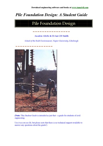 Обложка книги Pile Foundation Design: A Student Guide