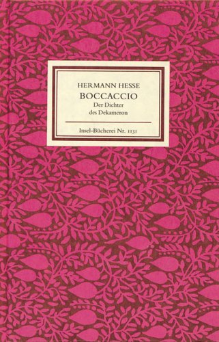 Обложка книги Boccaccio. Der Dichter des Dekameron