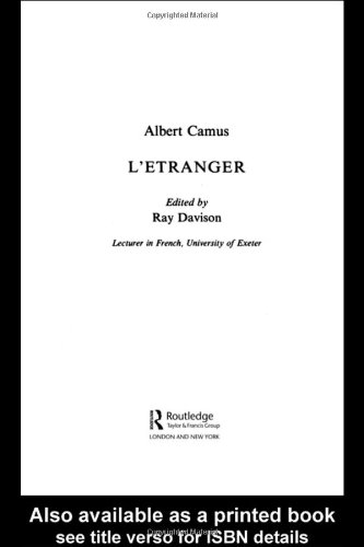 Обложка книги L'Etranger 3rd edition (Twentieth-Century French Texts)