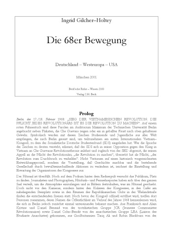 Обложка книги Die 68er Bewegung. Deutschland - Westeuropa - USA