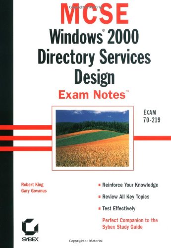 Обложка книги MCSE Windows 2000 Directory Services Design Exam Notes Exam 70-219